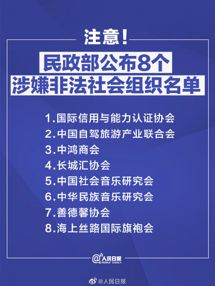 转发提醒，注意别被骗！民政部公布8个涉嫌非法社会组织-1.jpg